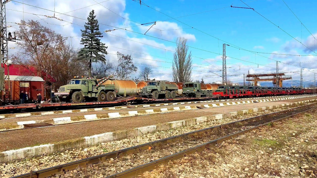 ДТВ 50697 Русе-разпределителна - Кулата, военен ешелон (Hungarian Military Echelon in Bulgaria)