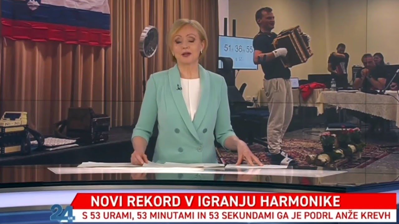 Anže Krevh - 53:53:53 Novi REKORD v igranju harmonike 🏆🪗 Guinness world record 2023 🌍🪗🇸🇮