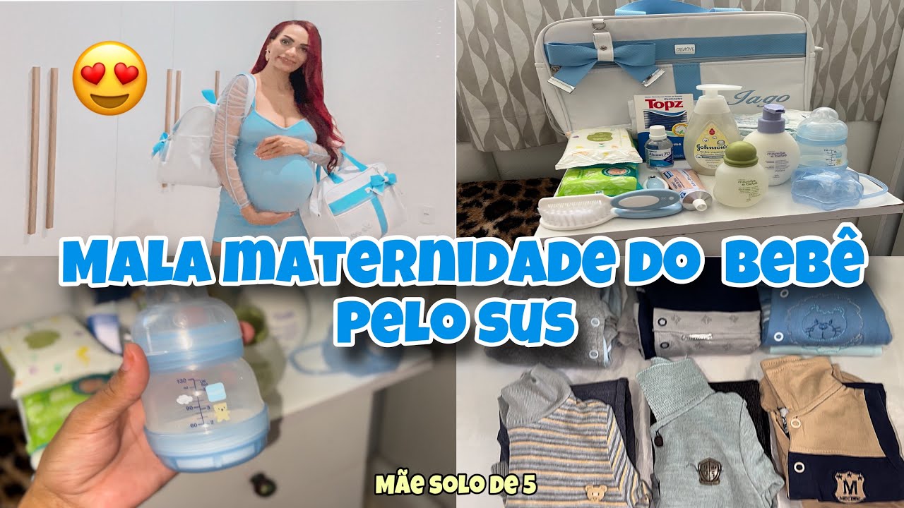 ARRUMANDO A MALA MATERNIDADE DO BEBÊ PELO SUS | 40 SEMANAS| VEM IAGO🩵