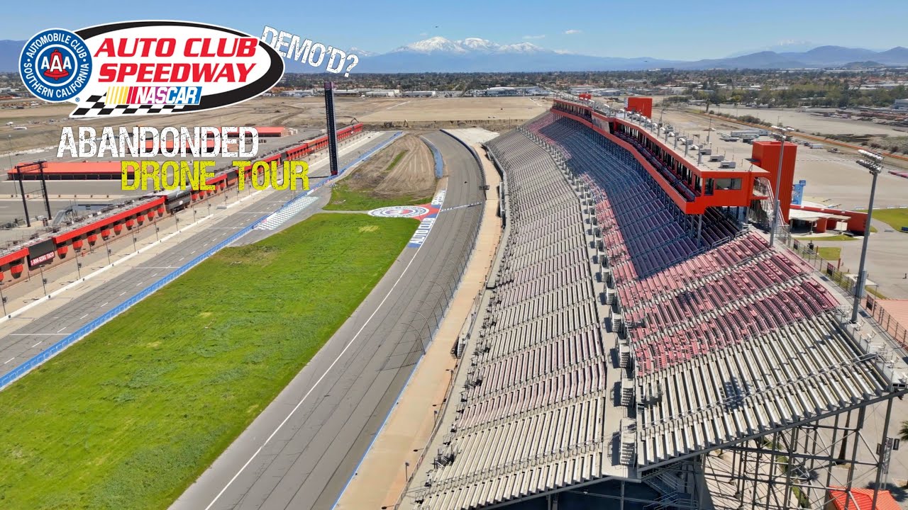 NASCAR Auto Club Speedway Demolition Drone Construction Update