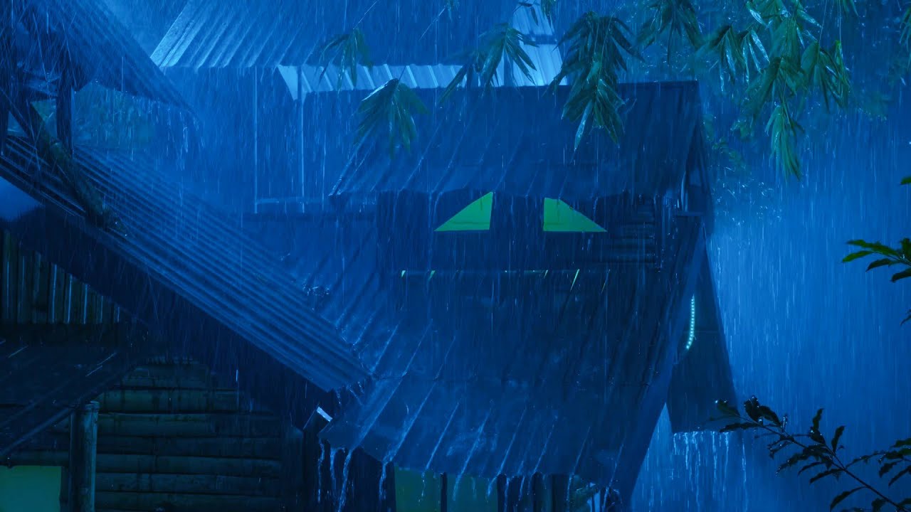 Deep Sleep Immediately | Soothing Rain on Tin Roof for Stress Relief and Sleep