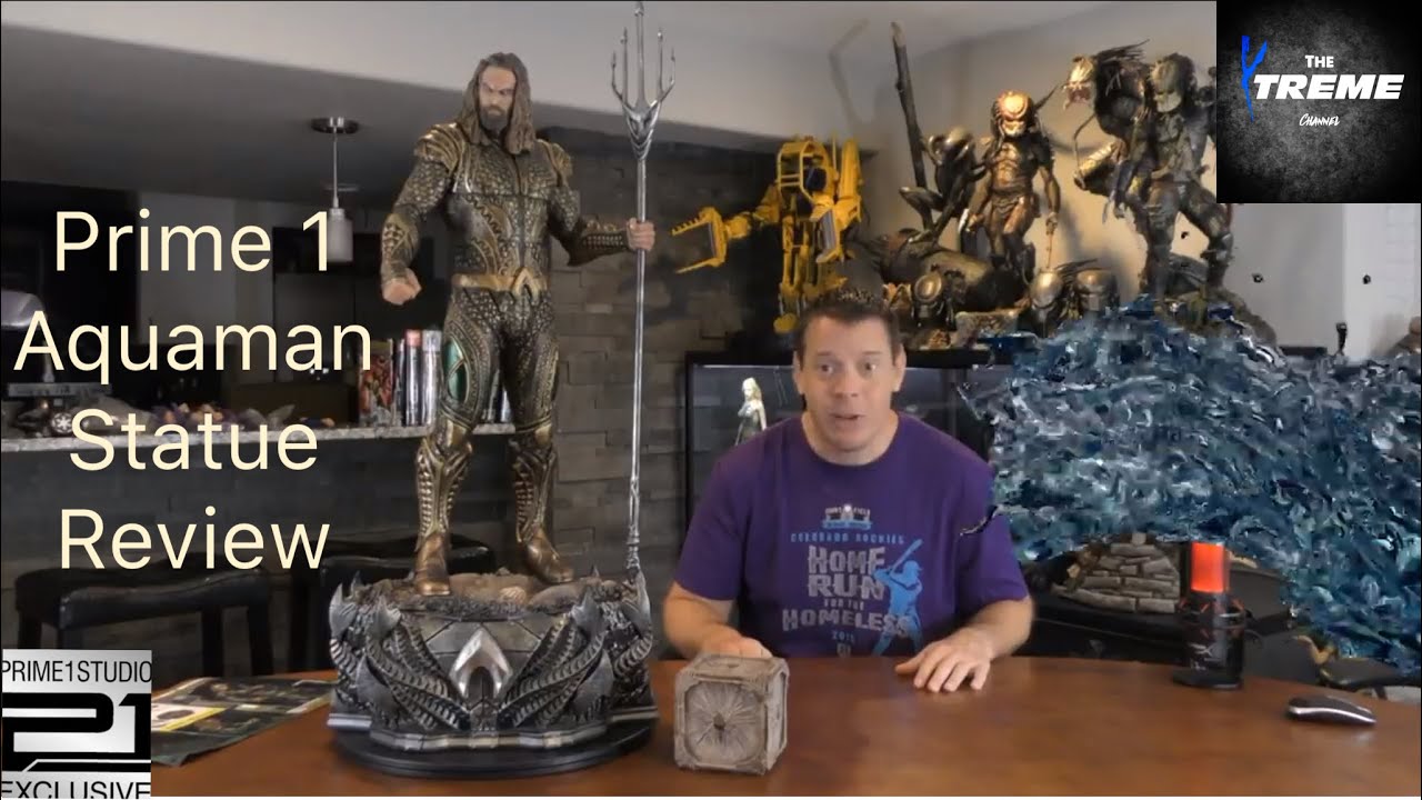 Giant Prime 1 Aquaman Exclusive Statue from Justice League as Portrayed by Jason Momoa.