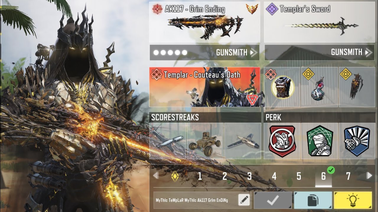 MYTHIC AK117 GRIM ENDING feels so HOT with the MYTHIC TEMPLAR to drop an insane 1v5 ACE in CODM SND