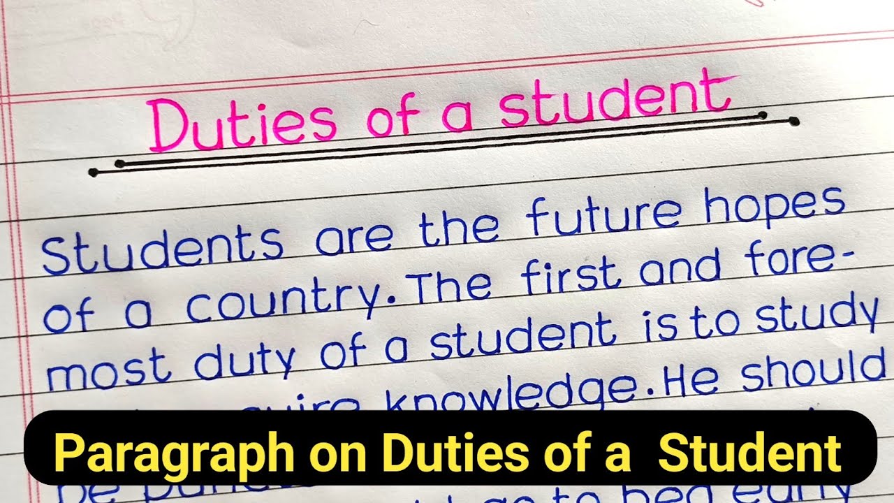 Paragraph on Duties of a Student in English || Duties of a Student Essay in English ||