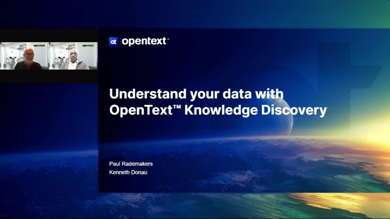 Understand your data with OpenText Knowledge Discovery