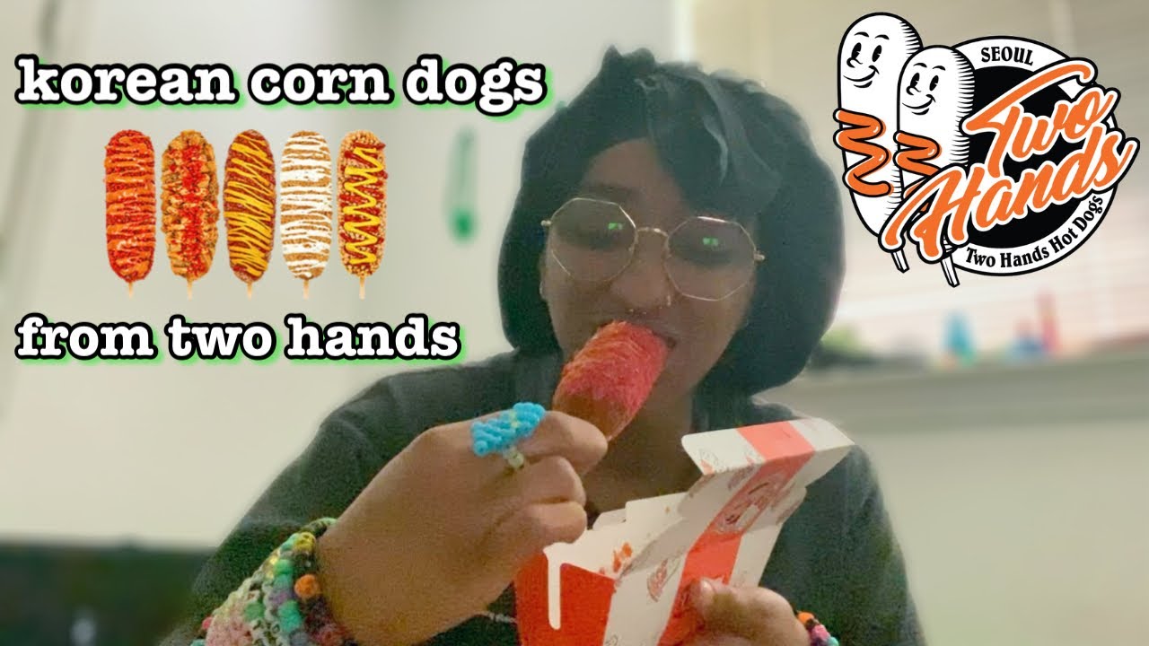 korean corn dogs from two hands | mukbang | CammiewithaC