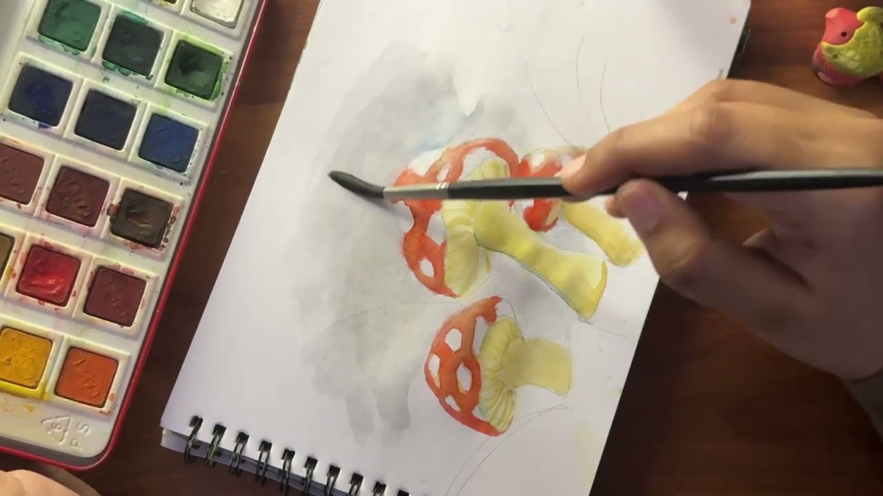 “Let’s practice together” Day-2 of practicing WATERCOLOUR @p.g.artzzZ 