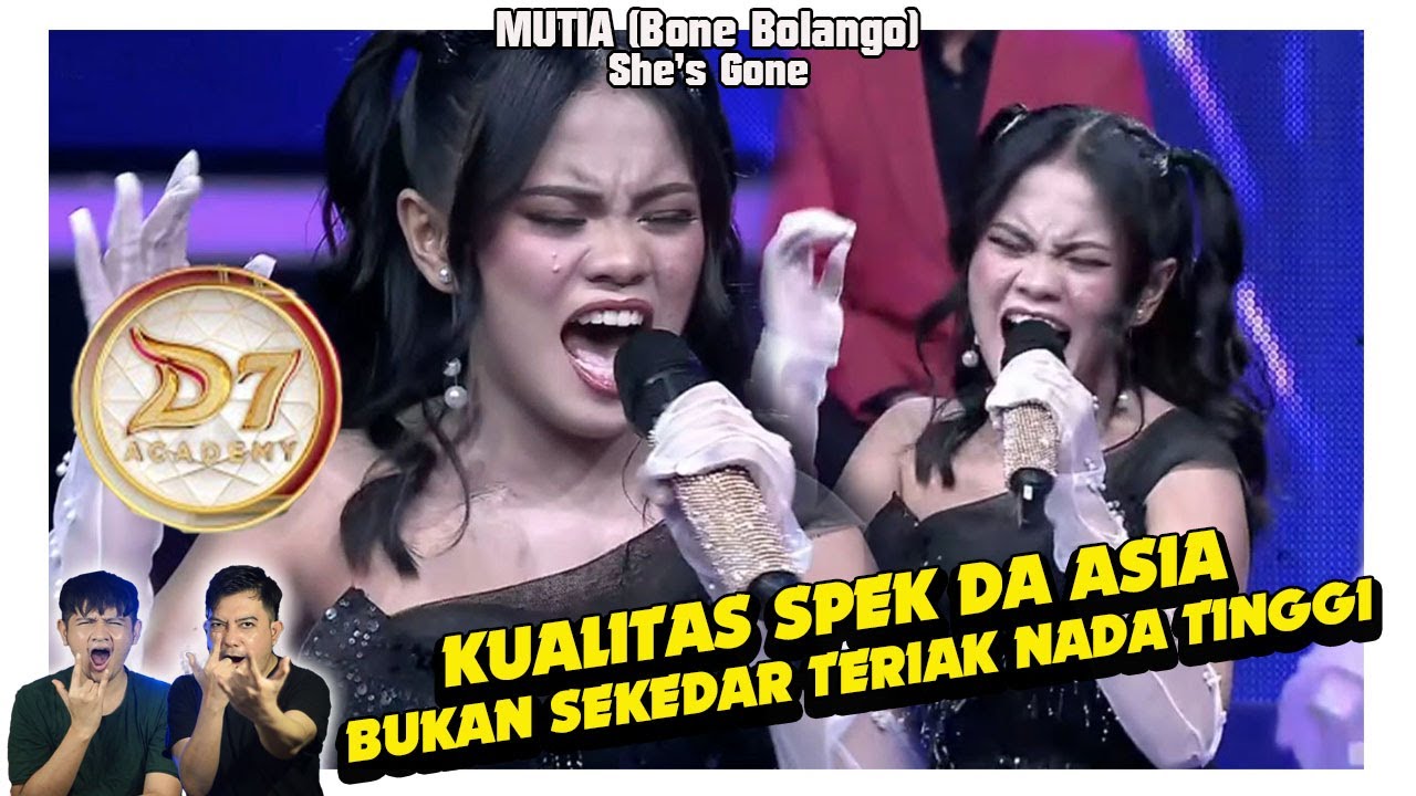 Kualitas tehnik vokal Mutia (Bone Bolango) She's Gone lagu ini ga sembarangan.