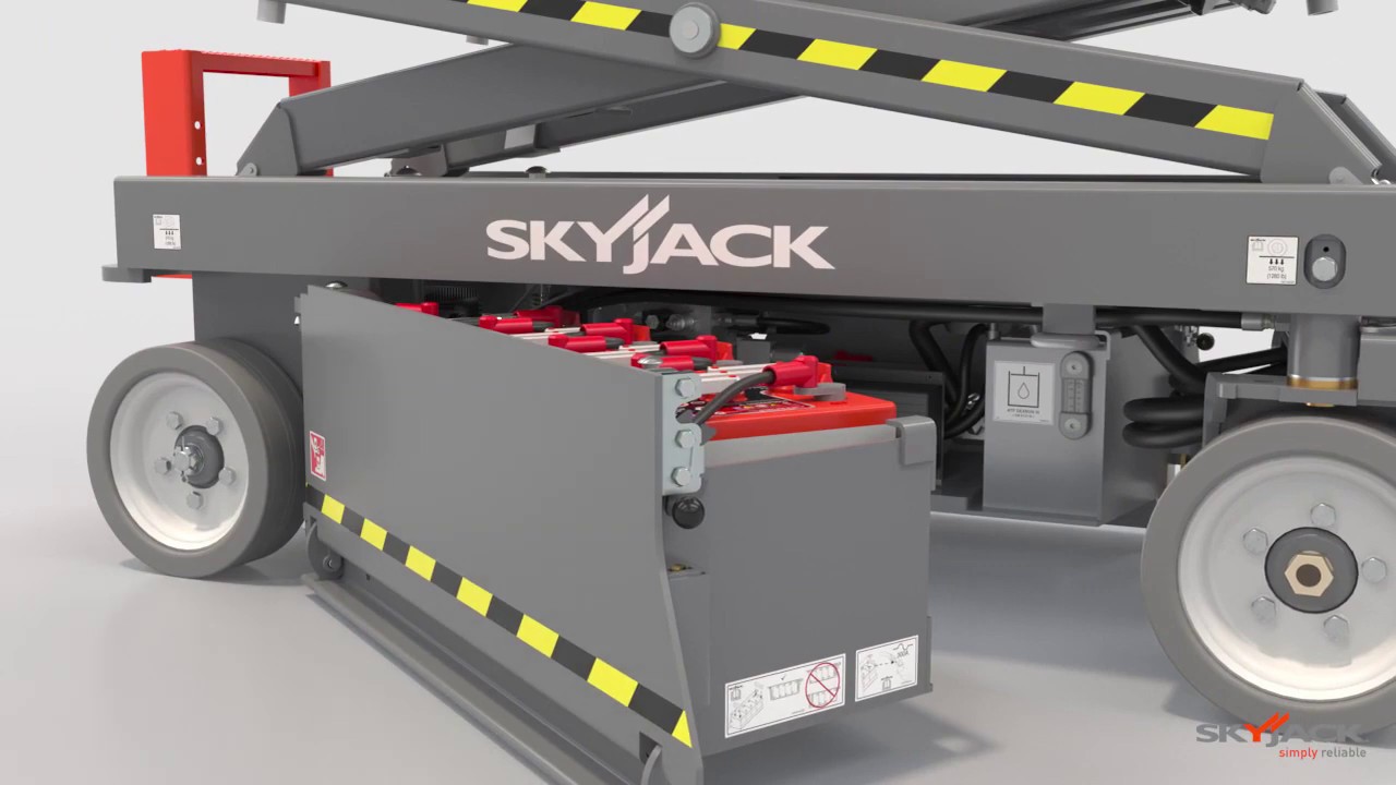 Skyjack electric DC Scissor lifts Tray Leveling procedure