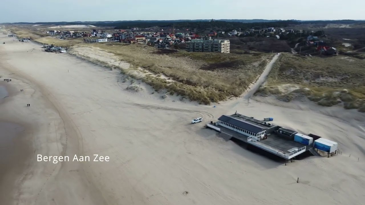 Egmond aan Zee und Bergen aan Zee from the air