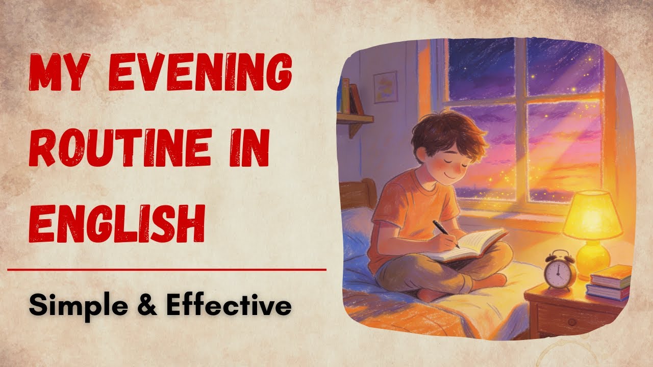 My Evening Routine in English | How I Practice Every Day | Learn English with Story