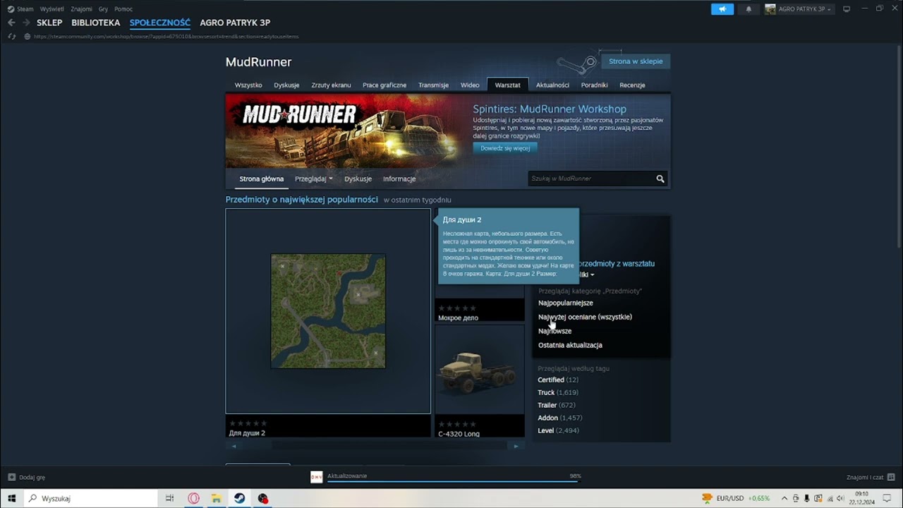 Jak pobrać modyfikacje do MUD RUNNER ,poradnik