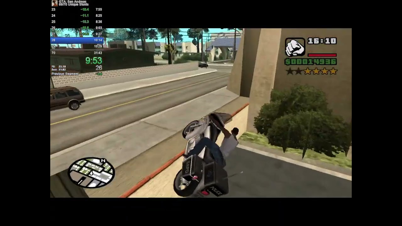 GTA:SA 69/70 Unique Stunt Jumps in 29:56 (World Record)