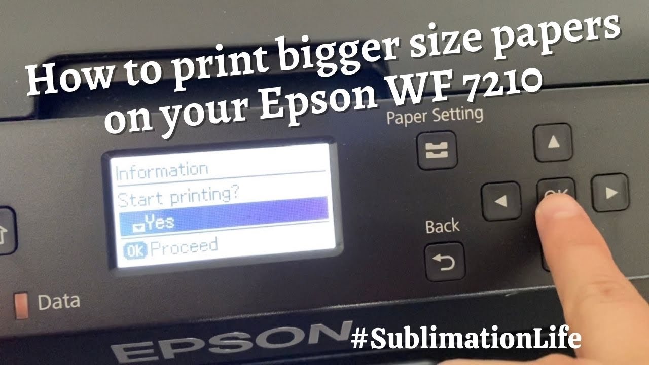 HOW TO PRINT SIZES 11x17in. Or 13x19in. PAPERS ON YOUR WF 7210 Ep. 27