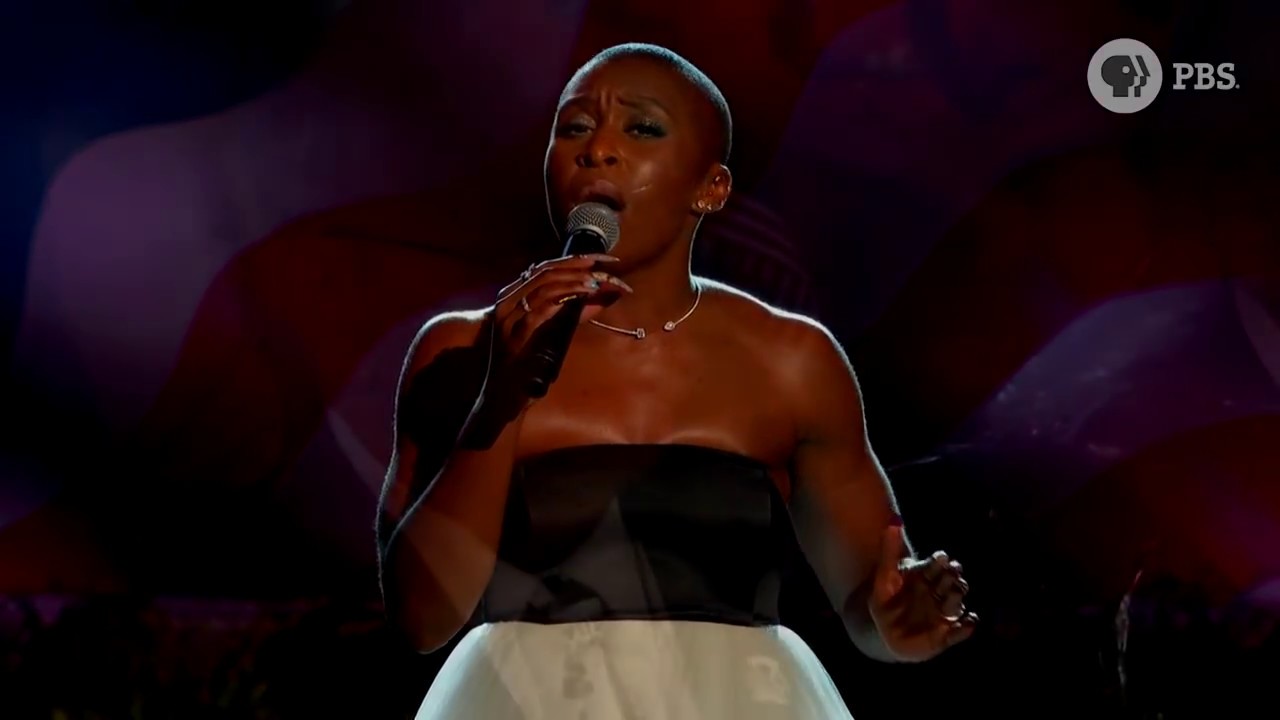 Cynthia Erivo performing 