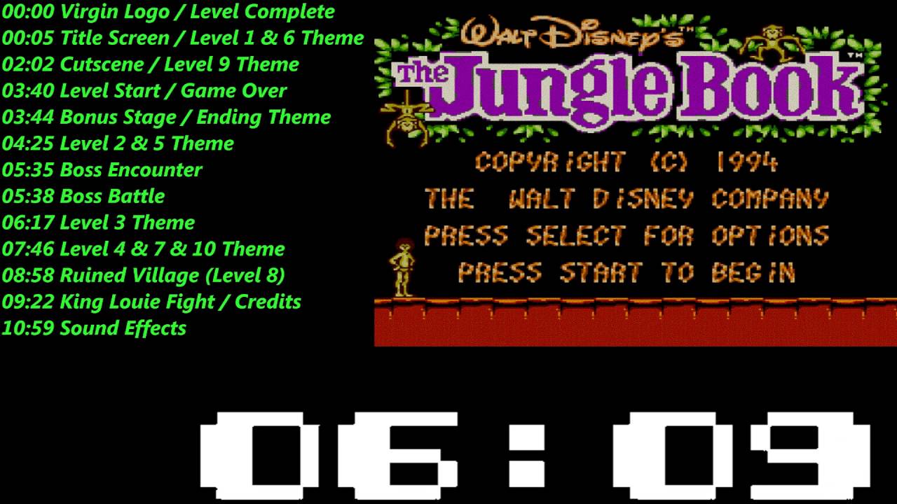 Disney's The Jungle Book (NES) Music / Soundtrack