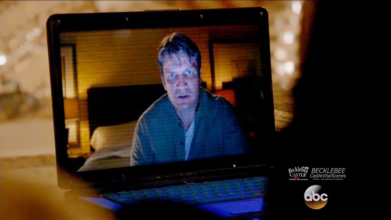 Castle 8x14 End Scene Castle's Missing Time & LokSat “The G.D.S.” Season 8 Episode 14