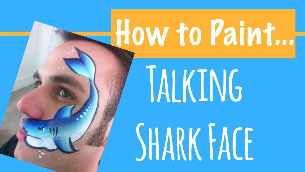 Talking Shark Face Paint Tutorial!