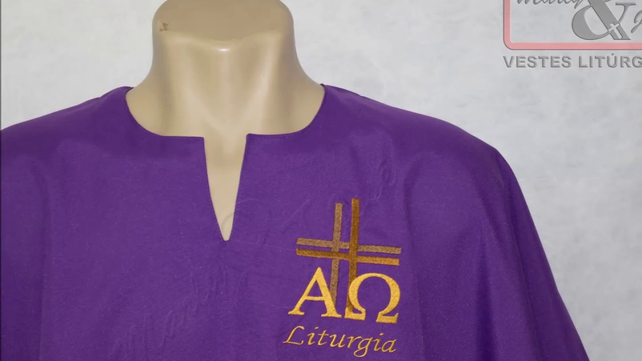 Veste Leitor Tipo Opa Bordado Alfa e Omega