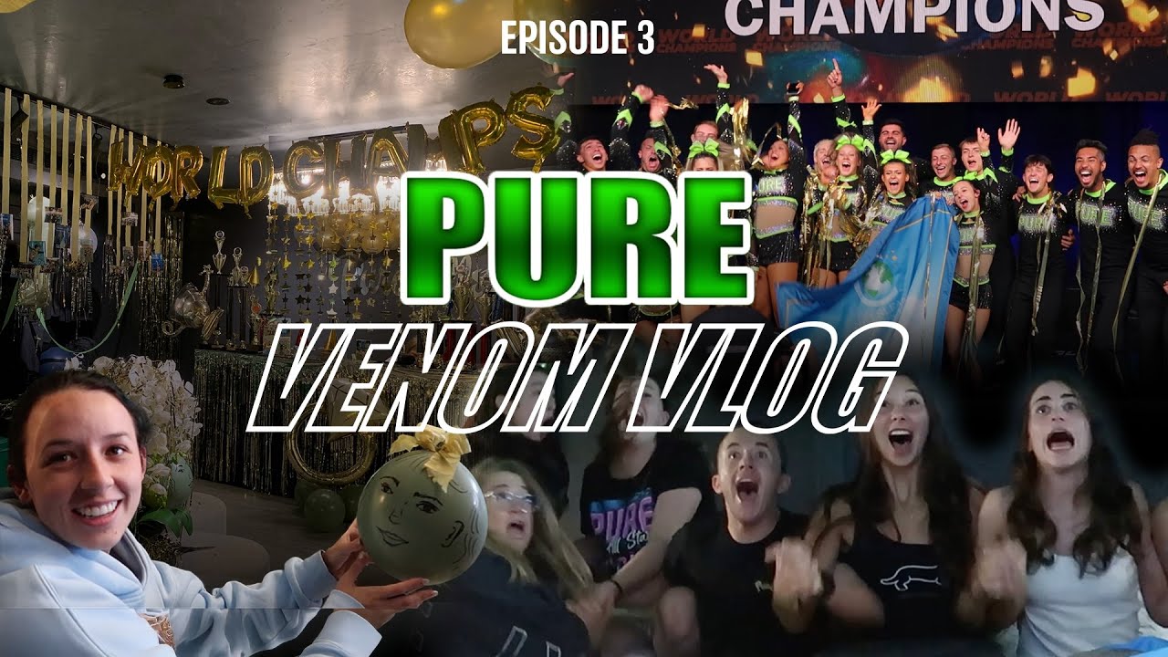VENOM VLOG Episode 3 - PURE WON WORLDS! Sleepover, Decorating, Choreography with Pure Allstars Venom