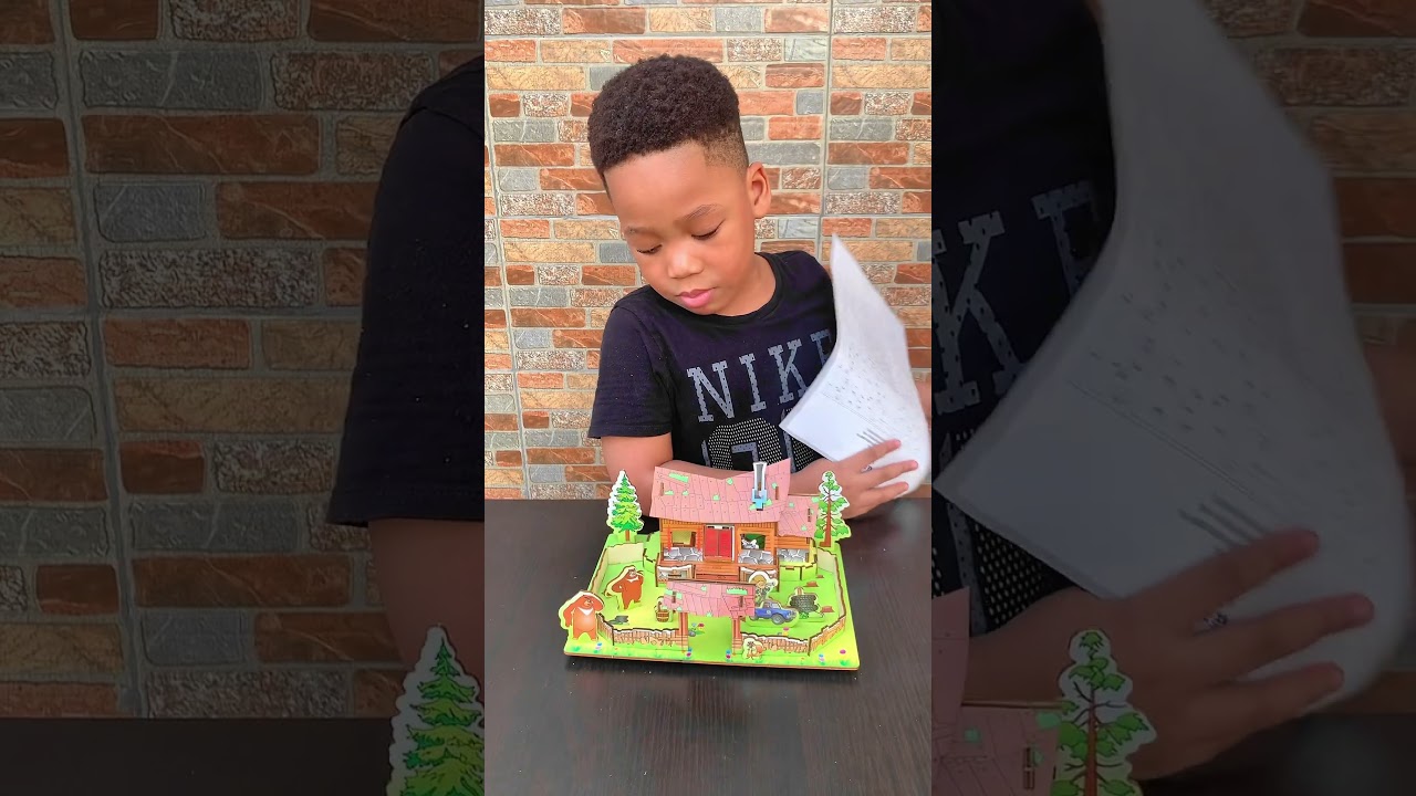 3d bear cabin #toys #3dcreation