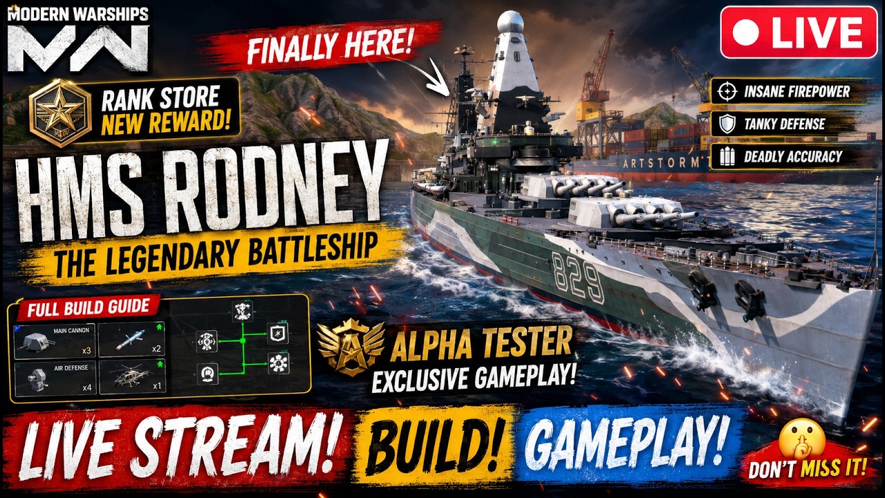HMS RODNEY IS HERE! 🚢 LIVE Gameplay, Build & Battle Test | MW