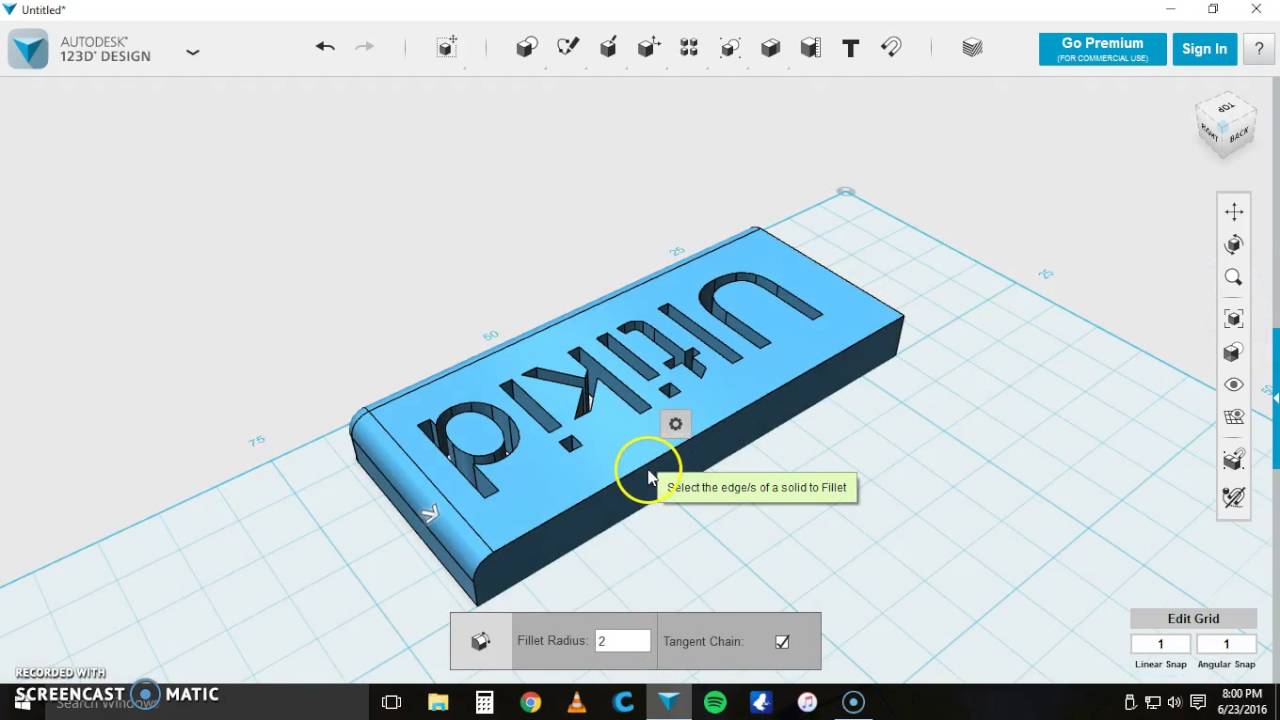 How to Design a Plaque in Autodesk 123D Design