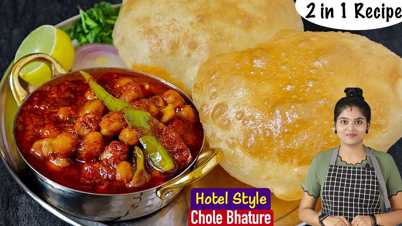 ஹோட்டலுக்கு போகாம வீட்டிலேயே செஞ்சு அசத்துங்க | Chole Poori Recipe In Tamil | Chole Bhature in Tamil