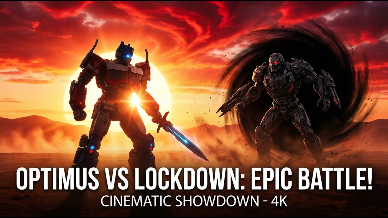 Epic Transformers Fight: Optimus Prime vs Lockdown