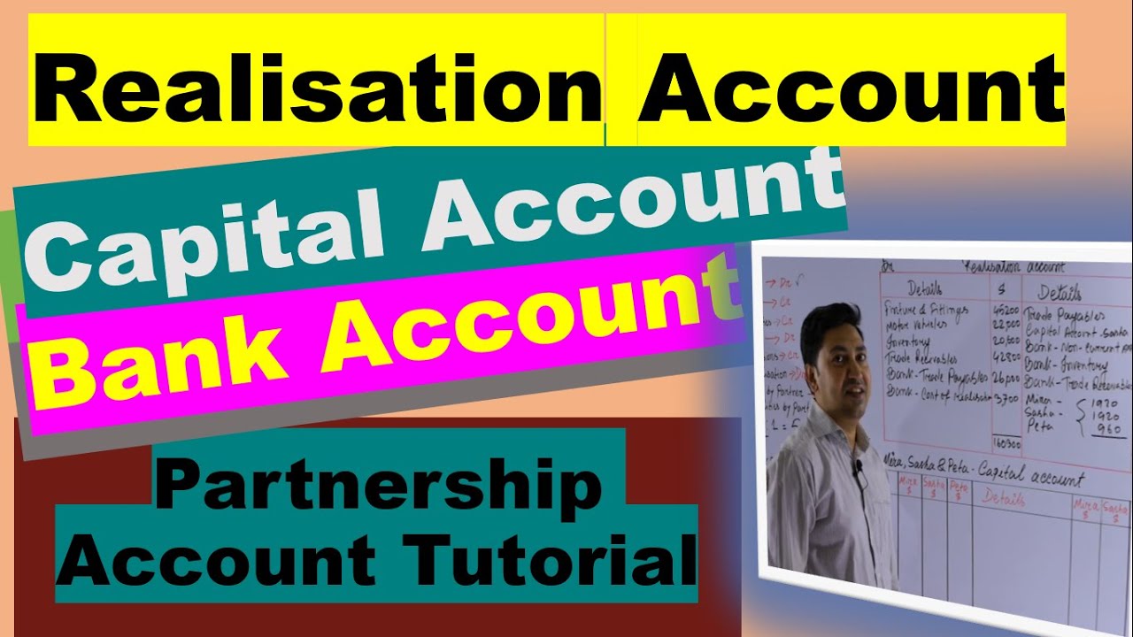 Realization and Partner's Capital Account | Partnership Account Tutorial Part-1