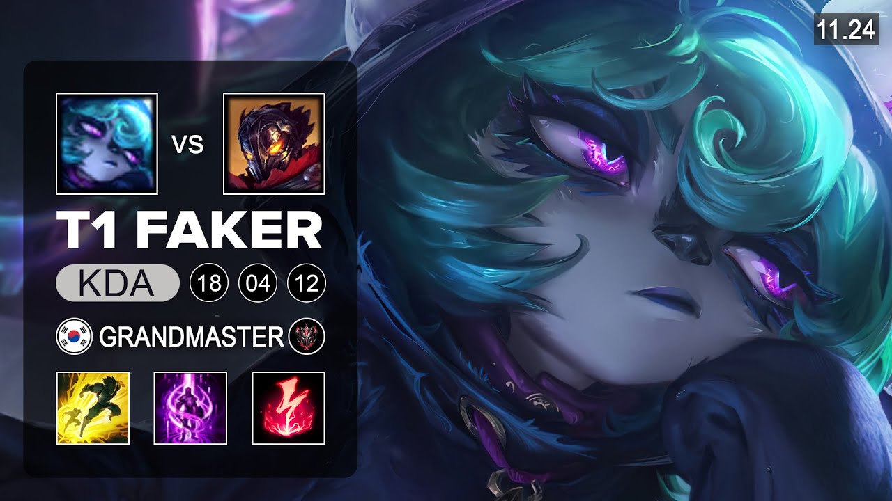 T1 Faker Vex Mid vs Viktor - KR Grandmaster - PreSeason 12 Patch 11.24