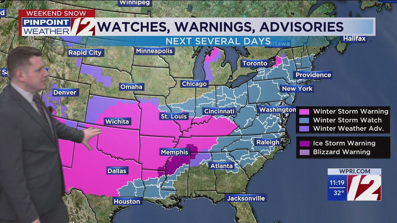 WPRI 12 Weather Forecast 1/22/26: Tracking Frigid Temps and a Weekend Snowstorm