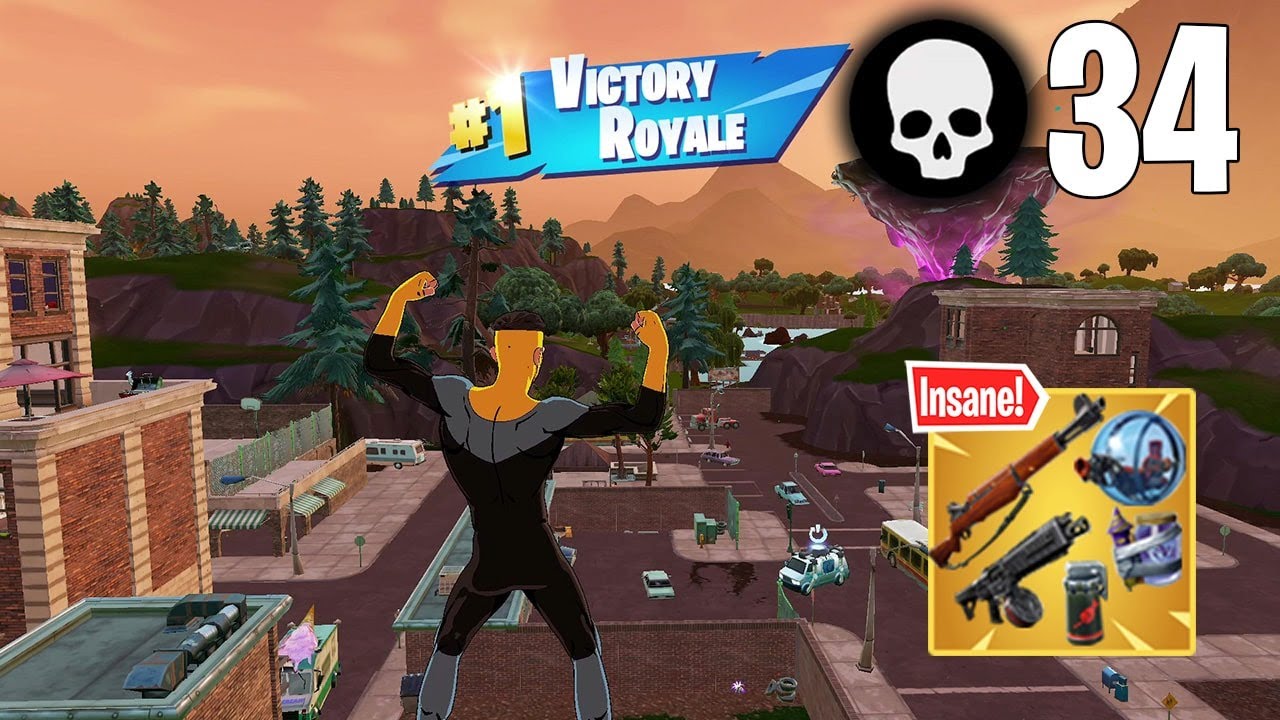 34 Elimination Solo Vs Squads Gameplay Win (Fortnite OG)