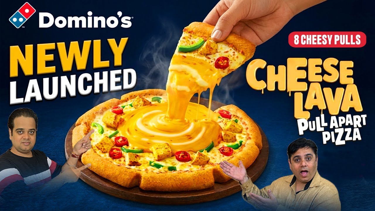 Dominos Pizza Cheese Lava Pull Apart Pizza Review | Dominos Cheese Lava Farmhouse Review