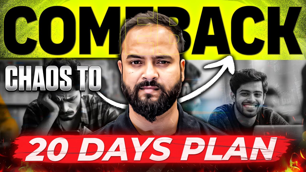 CHAOS to COMEBACK ⚡ Final 20 Day CAT 2025 Prep Plan!!