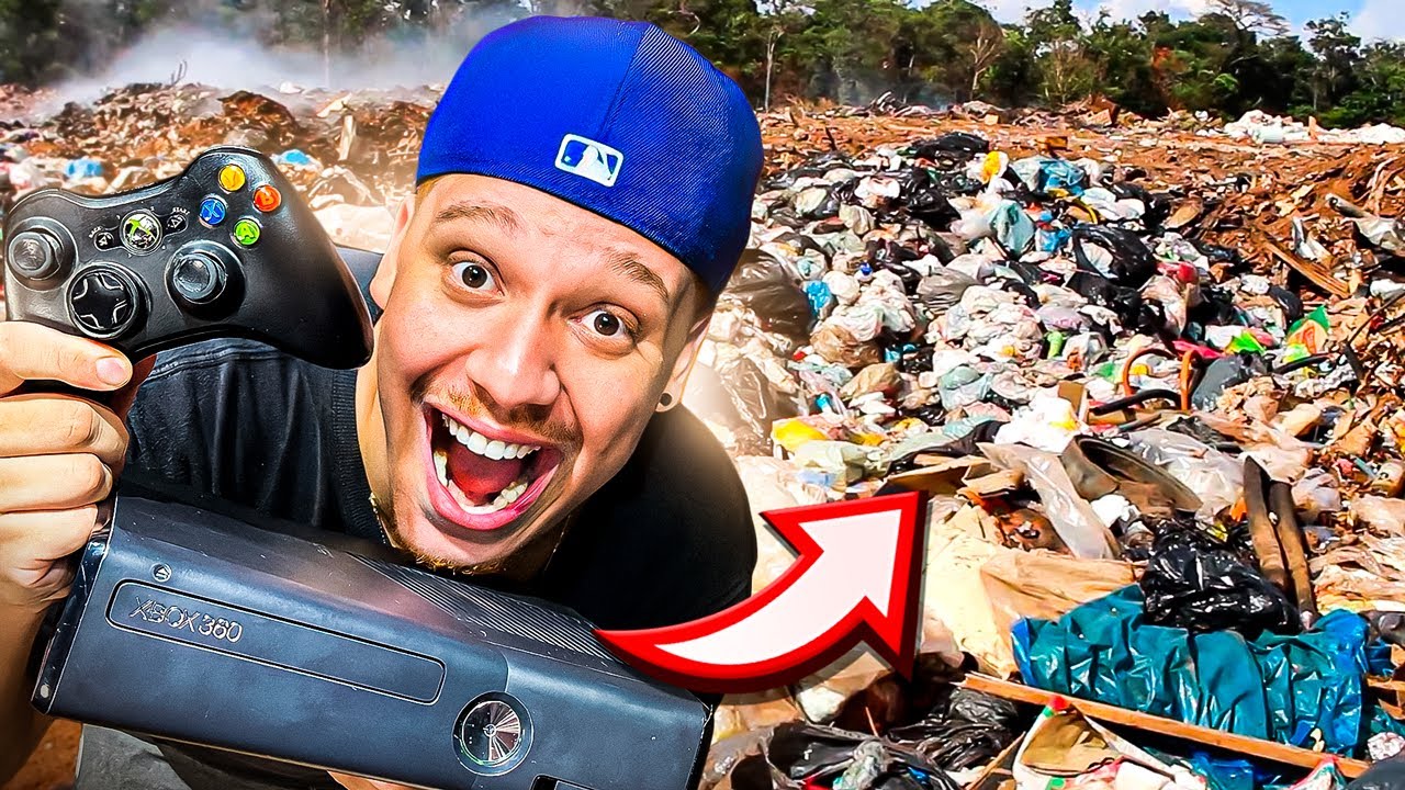 INCRÍVEL! EU ACHEI UM VIDEO GAME DENTRO DO LIXO! (XBOX)