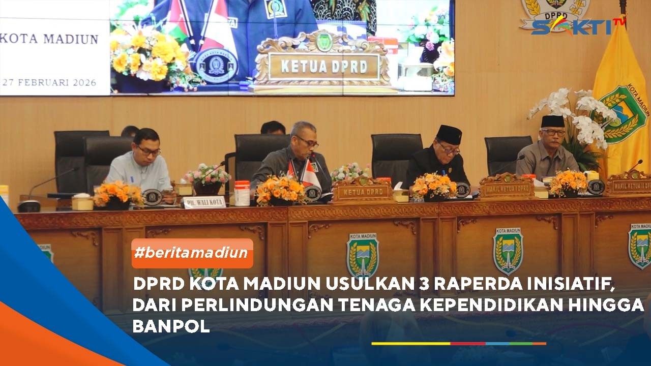 DPRD Kota Madiun Usulkan 3 Raperda Inisiatif, Dari Perlindungan Tenaga Kependidikan Hingga Banpol