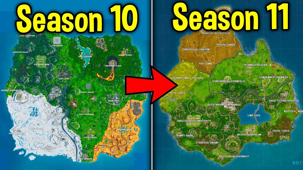 SEASON 11 NEW MAP! ALL 11 LOCATIONS LEAKED in FORTNITE (Season 11 New Map Leaked)