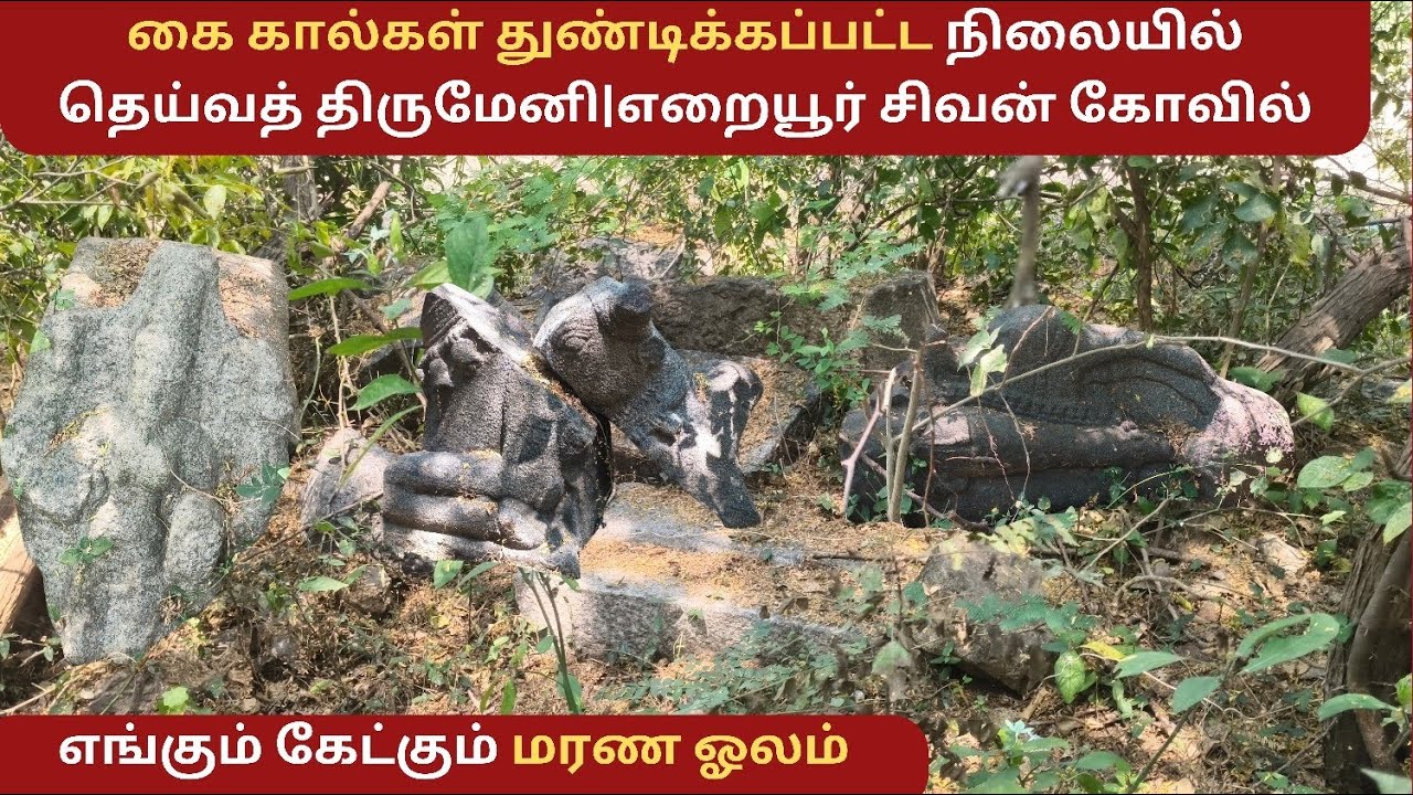 கை கால் துண்டிக்கப்பட்ட நிலையில்தெய்வ திருமேனி|எறையூர் சிவன் கோவில்|thiruvasagam|sivapuranam 