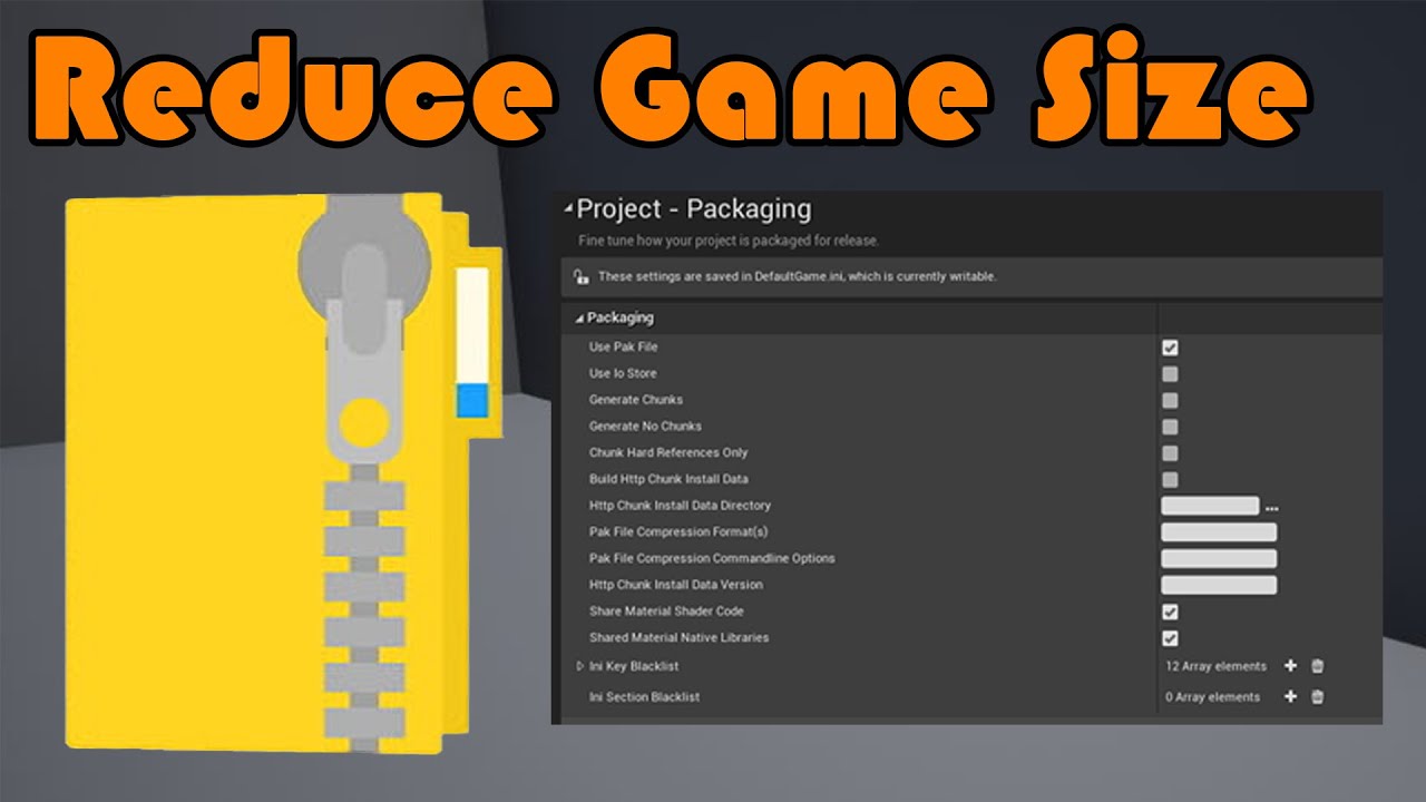 How To Reduce Packaged Game Size | Unreal Documentation - Unreal Engine 4 Tutorial