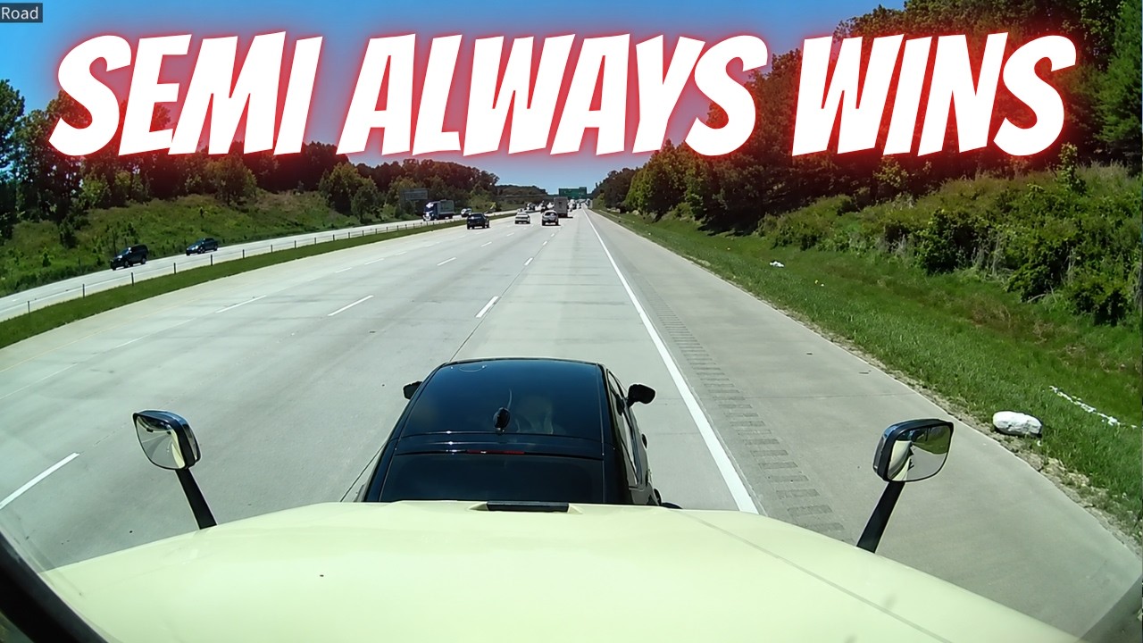 Brake Check a Semi? Bad Idea  - Bad drivers & Driving fails -learn how to drive #1546