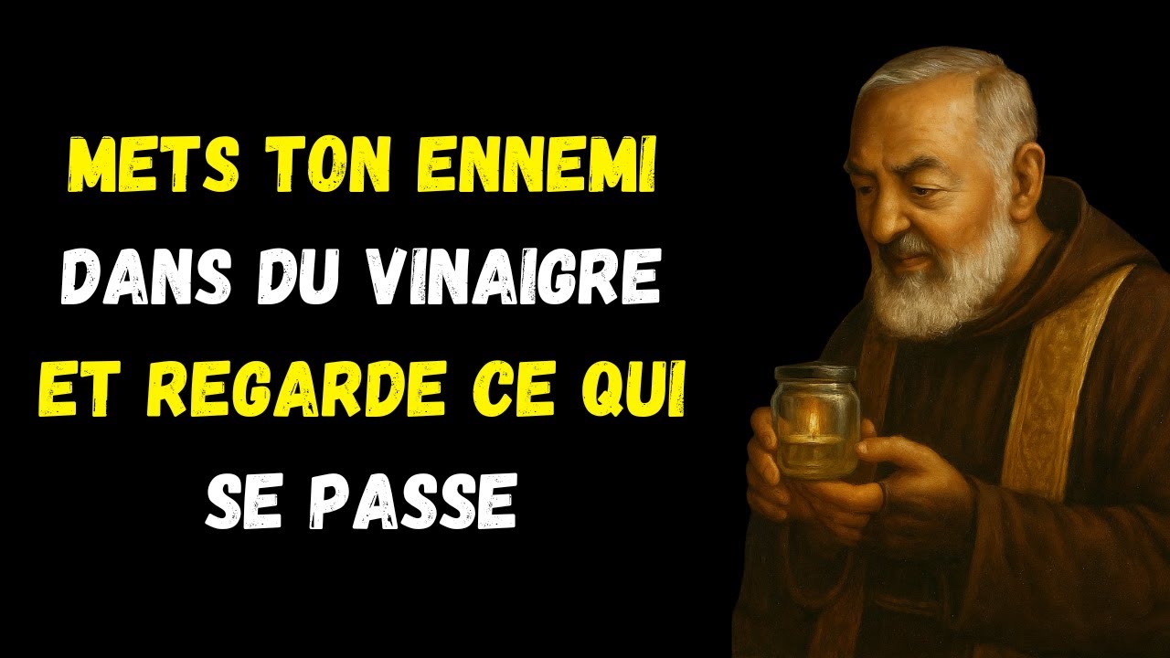 Mets ton ennemi dans du vinaigre et il ne pourra plus jamais te faire de mal - Secret du Père Pio
