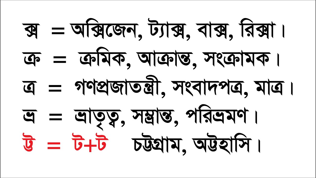 যুক্তবর্ণ শেখার নিয়ম, যুক্তাক্ষর কিভাবে পড়তে হয়? How to read connected letters? ক্স, ট্ট, ক্র
