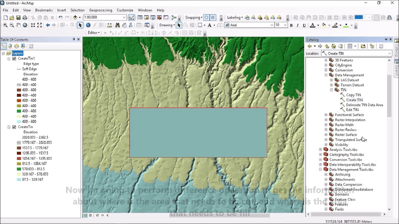 Cut and Fill Analysis using Contour line in ArcGIS