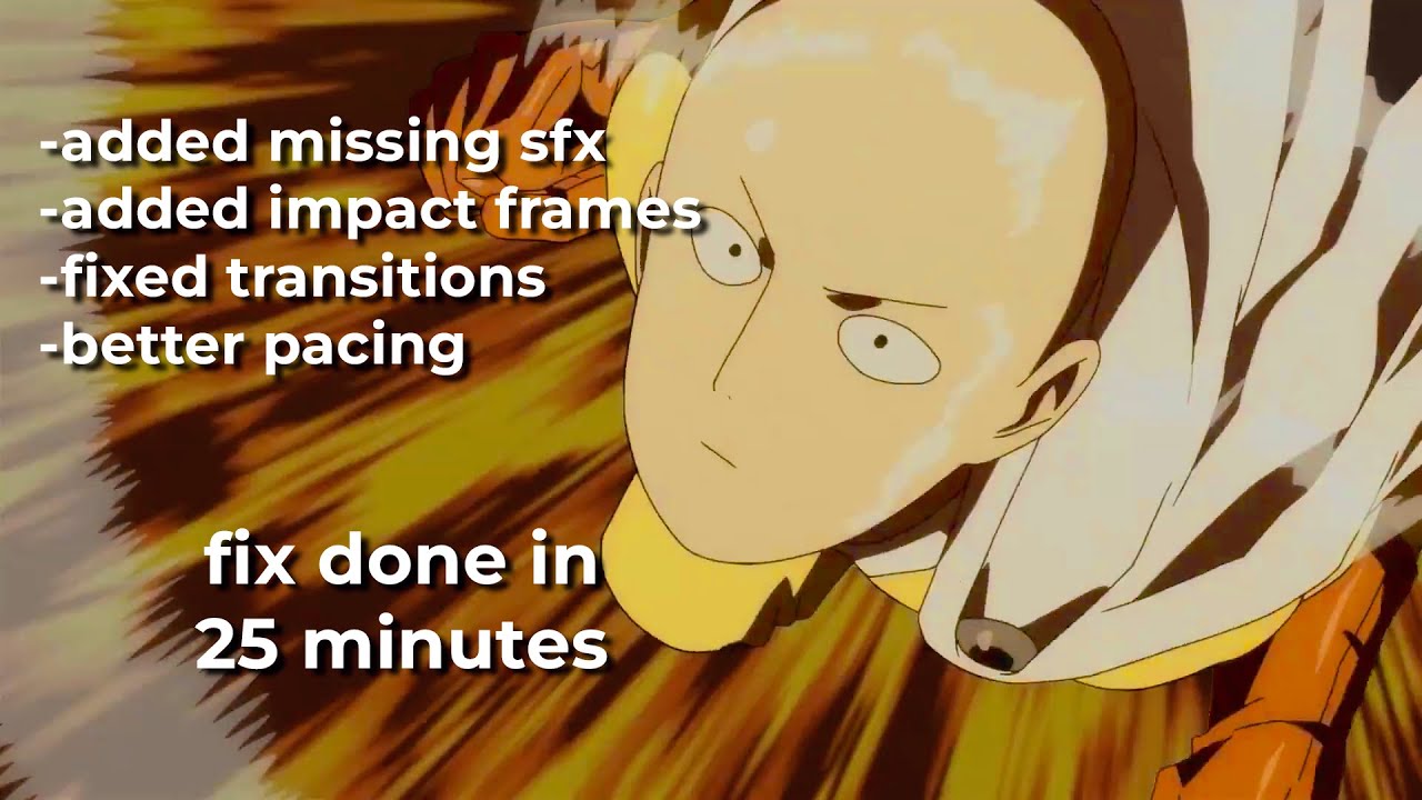 I tried to fix Saitama vs Orochi (One Punch Man season 3 episode 12)