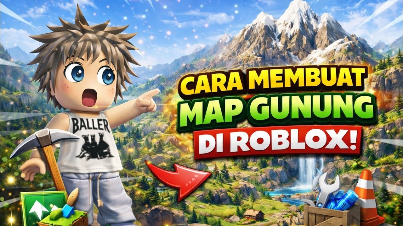 CARA MEMBUAT MAP GUNUNG DI ROBLOX PART 1 ! Roblox Studio Indonesia