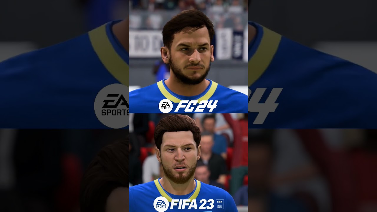 FC 24 vs Fifa 23 Face comparison