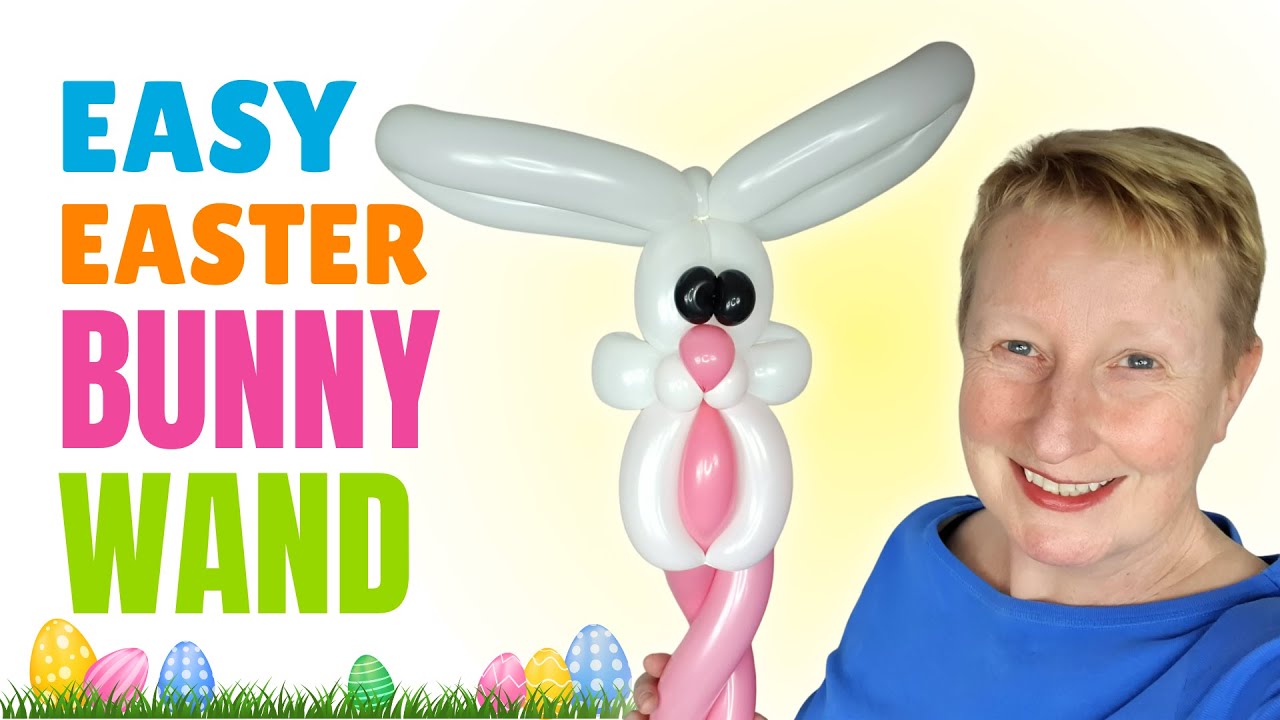 Make an ADORABLE Bunny Rabbit Balloon Wand for Your Next Party