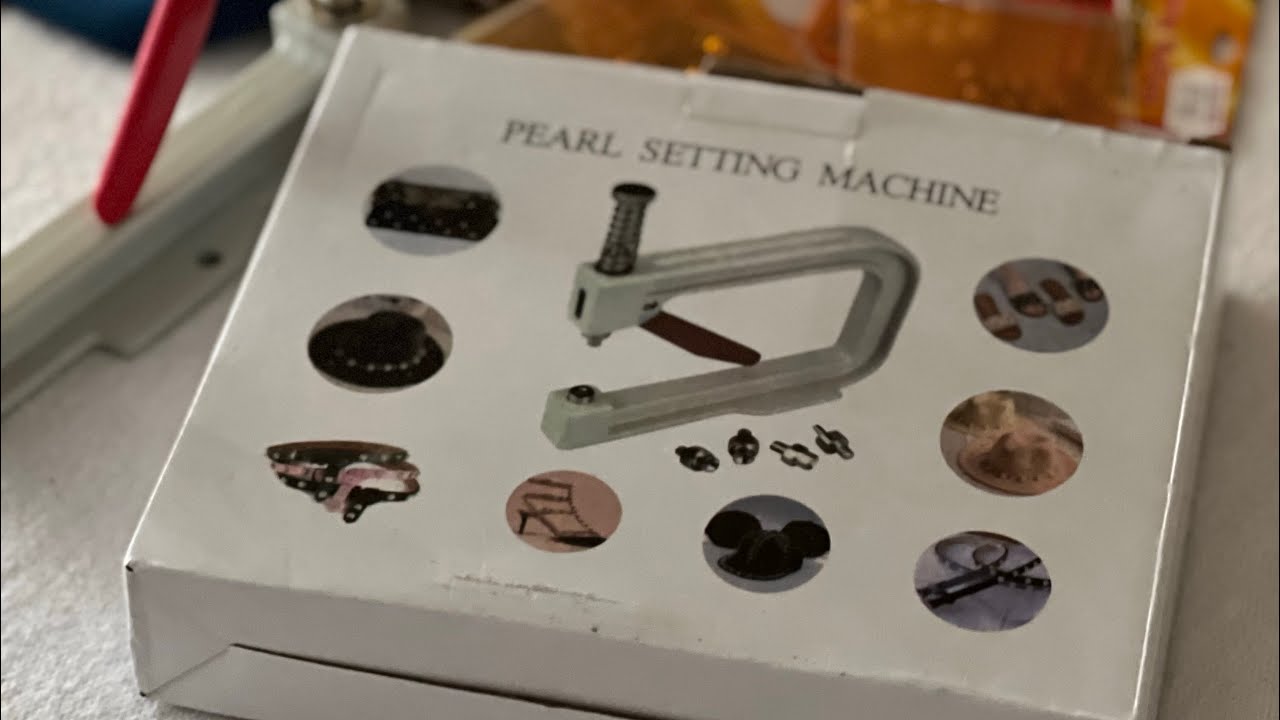 How to use Pearl Setting Machine | Punching Beads | How to sew pearls on sweater