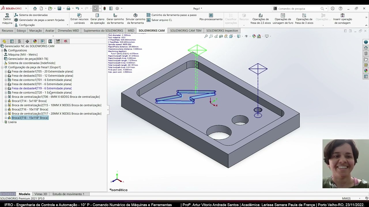 Usinagem CNC e Código G com SolidWorks CAM